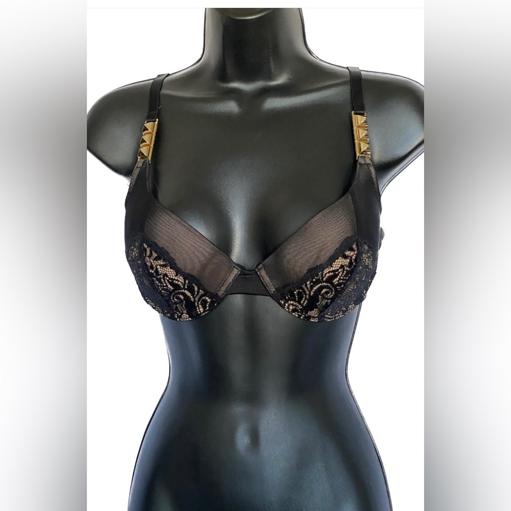 Vixen BLK/TAN Push-up Plunge, M *P1094